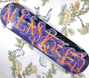 Skateboard Deck ORIGINALE DIPINTO A MANO 7,75" NIMBUS stile graffiti arte quercia #2 - Foto 1 di 16
