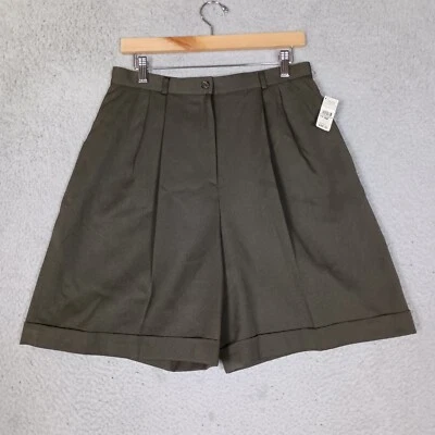 Pantalones Cortos Chinos Talbots Petite Para Mujer 14P 100% Lana Tiro Alto Plisados De Colección Nuevos con Etiquetas Foto 1 de 4