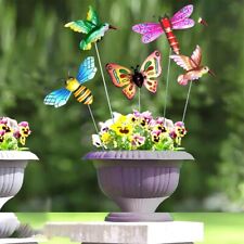 4x Colourful Butterfly Garden Stake Decor Garden Art Ornament Outdoor Decoration