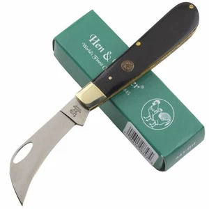 Hen & Rooster Hawkbill Folding Pocket Knife Buffalo Horn 441BH - Picture 1 of 6