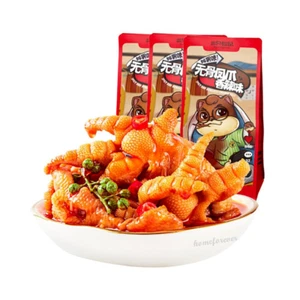 3 Bags Three Squirrels Spicy Boneless Chicken Feet Snacks Chinese Specialty Hot - Picture 1 of 3