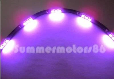 2X 12V 60cm 30leds Bright 5050 SMD LED Strip Light Flexible Waterproof 6Colors - Image 1 of 2