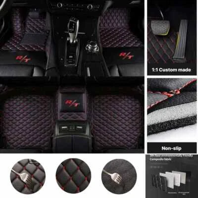 Fit For Dodge Charger Challenger RT 2006-2024 Car Floor Mats Leather Waterproof - Image 1 of 4