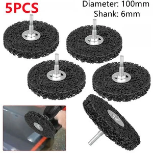 5Pcs 4 inch Poly Strip Disc Wheel Paint Rust Removal Clean For Angle Grinder AO - Picture 1 of 8