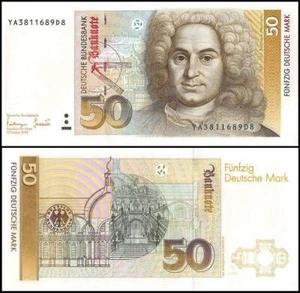 Germany Federal Republic 50 Deutsche Mark, 1993, P-40cz, UNC, Replacement - Picture 1 of 1