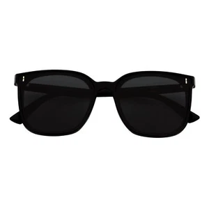 KARA - Polarized Womens Oversize Square Cat Eye Sunglasses Gloss Black Smoke - Picture 1 of 13