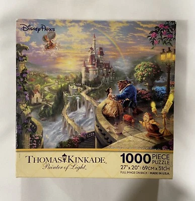 Parques Disney Thomas Kinkade Pintores de Luz La Bella y la Bestia Enamorándose Foto 1 de 2