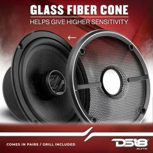 DS18 ZXI-654 6.5" 2-Way Coaxial Car Audio Speakers 240 Watts 4-Ohm Grills Pair - Picture 1 of 13