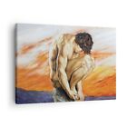 Canvas Print 70x50cm Wall Art Picture Body Man Colorful Small Framed Artwork