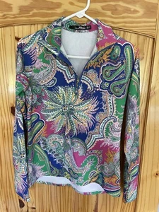 Ralph Lauren Paisley, Half Zip, Golf Shirt Pullover - Picture 1 of 4
