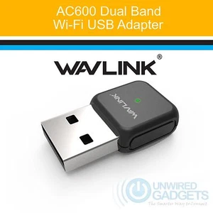 Wavlink AC600 Dual Band USB Wireless Network Adapter for PC Windows WiFi NEW - Picture 1 of 7