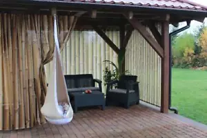 OUTDOOR DEKORATIVER GRAFISCHER VORHANG | SONNEN- & WINDSCHUTZ FÜR TERRASSE & GARTEN - Bild 1 von 36
