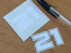 Troy Bayliss Race Number 21 - (Very Small Pair) - UK SELLER - Picture 1 of 1