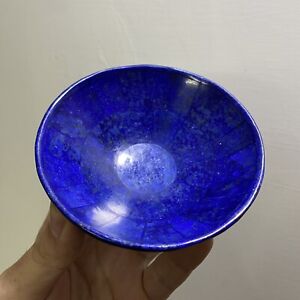 100mm-Lapis Lazuli Bowl Handmade Natural  Stone From Afghanistan Healing crystal
