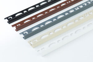 PVC Straight Edge Tile Trim (8 / 10mm Depth) VARIOUS COLOURS 2.5m