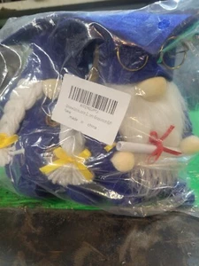 2 New Graduation Gnomes Male Female Stuffed Beanies 6" - Picture 1 of 1