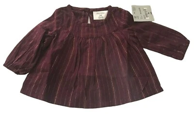 Vestido/Top/Blusa de Okie Dokie Color Pinot Noir Bebé Niña Talla Nuevo en Caja Foto 1 de 4