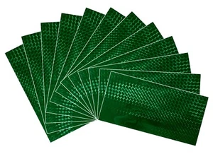 12 Holographic Green - Lure Building, flasher - spoon (4" x 8") Sticker Sheets - Picture 1 of 1