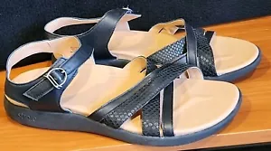 Sandalias Strole para mujer talla 10 M negras punta abierta ajustables informales nuevas sin caja - Imagen 1 de 6