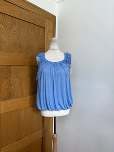 Porte A Porte bubble hem vest One Size 10-18 Colour Light Blue - Picture 1 of 5