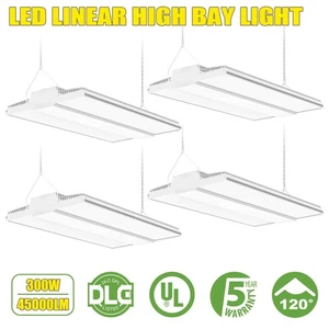 4Pack Linear High Bay Light 300W LED Garage Shop Light 1200W MH HID Equivalent - Picture 1 of 13