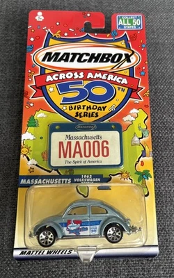 Matchbox Across America 50th Birthday Series Massachusetts 62 Volkswagen Beetle - Image 1 of 3