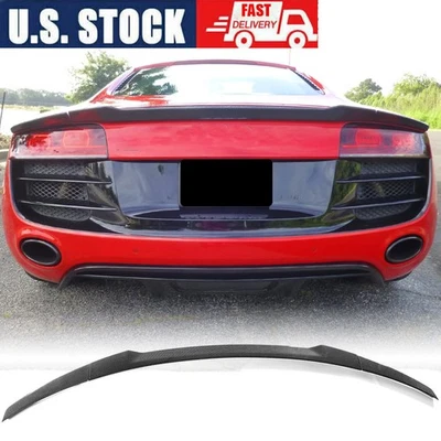 Alerón trasero de fibra de carbono real apto para Audi R8 GT V8 V10 cupé 08-15 Foto 1 de 4