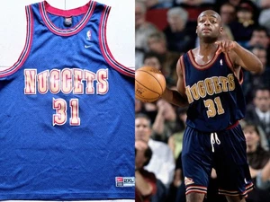 Nick VAN EXEL 31 Denver Nuggets 2000s NIKE Swingman jersey SEWN 2XL navy NBA vtg - Picture 1 of 8