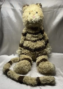 JELLYCAT Bunglie Cat Kitty Tan Brown Striped Long Tail Floppy Plush Retired - Picture 1 of 3
