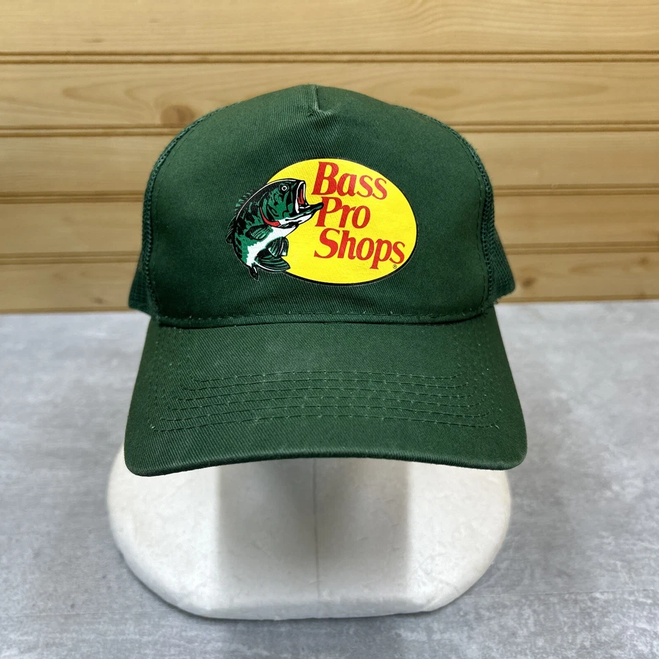Gorra de camionero juvenil Bass Pro Shops gorra de pelota SNAPBACK malla verde espalda pesca pasada Foto 1 de 4