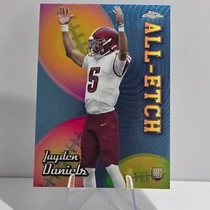 2024 Topps Chrome Football Jayden Daniels rookie card #CAE-JD Chrome All-Etch - Picture 1 of 2