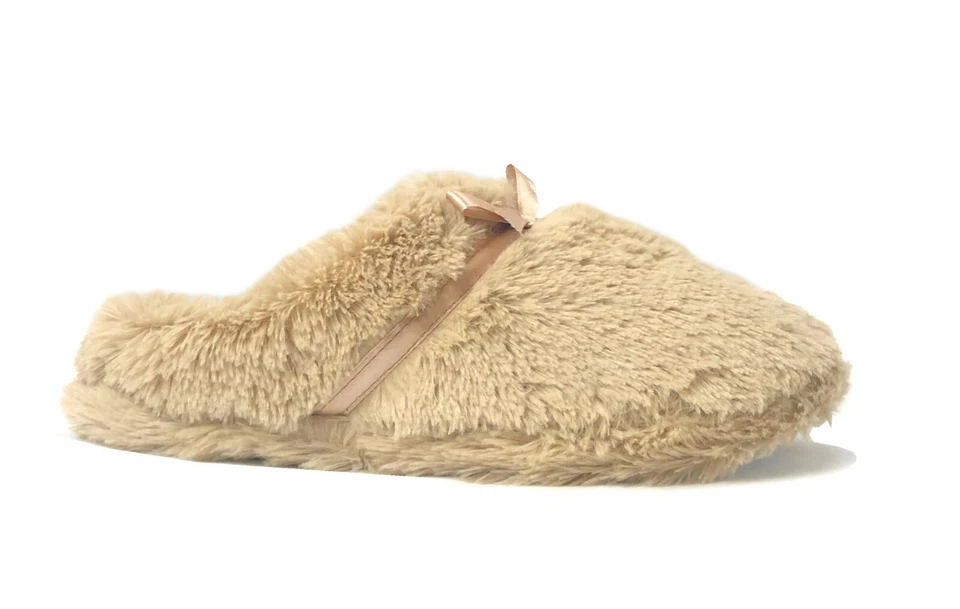 全新 女式 House 拖鞋 珊瑚毛皮 蝴蝶结 拖鞋 温暖 舒适-304 — 第 1/1 张图片