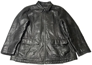 Colebrook XL Men's Leather Jacket Heavyweight Coat Black Vintage - Picture 1 of 17