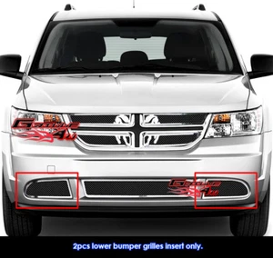 Fits 2011-2020 Dodge Journey Fog light Stainless Steel Black Mesh Grille Insert - Picture 1 of 2
