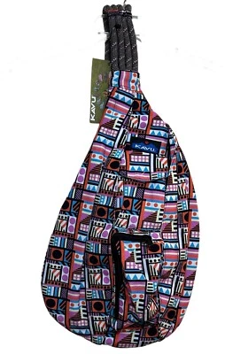 Kavu Rope Sling Crossbody Bag Colorful Geometric NWT - Image 1 of 4