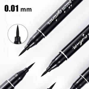 Waterproof Quick Dry Sponge Head Liquid Eyeliner Pen Black Long Lasting - Picture 1 of 12