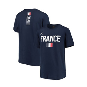 France Basketball NBA T-Shirt (Size 8-10Y) Kid's Jordan Wordmark T-Shirt - New
