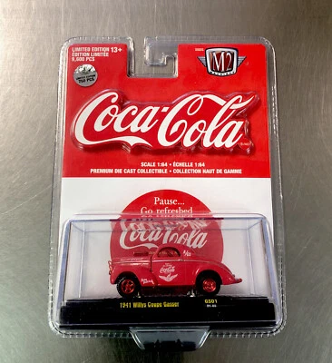 M2 MACHINES CHASE COCA COLA 1941 WILLYS GASSER DAMAGED STICKER 1 OF 750 - Image 1 of 4