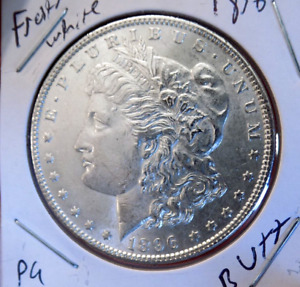 Morgan Silver Dollar 1896 Frosty Bu Nice Luster