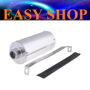 28mm Chrome Muffler Exhaust Pipe 110cc 125cc 150cc 250cc Foxico Atomic Assassin - Picture 1 of 8