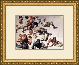 J.C. Leyendecker - Estampado enmarcado de galería personalizado de abordaje - Imagen 1 de 2