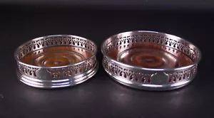 -2- edle SILBER 800 TABLETTS - orig. Holzeinsätze - C. Becker um 1890 - gepunzt - Bild 1 von 17