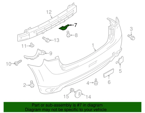 Soporte superior parachoques trasero deportivo Outlander 2011-2018 fabricante de equipos originales Mitsubishi 6410C047 nuevo Foto 1 de 1