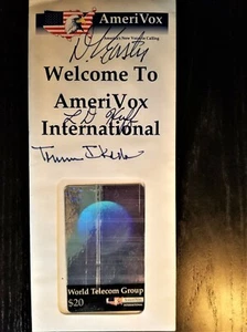 AmeriVox Phone Card World Telecom Group. Signature 400 Series in Sealed Envelope - Picture 1 of 1