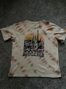 NWT Pura Vida Wanderer T Shirt Women’s Short Sleeve Tie Dye Cactus Tee Top XL - Picture 1 of 2