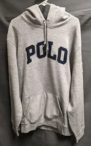 Polo Ralph Lauren USA Gray Pullover Cotton Blend Fleece Hoodie Men's Size 2XL - Picture 1 of 5
