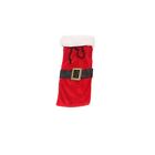 Christmas Long Leg Santa Claus Wine Bottle Cover Bag Faux Holder Decor