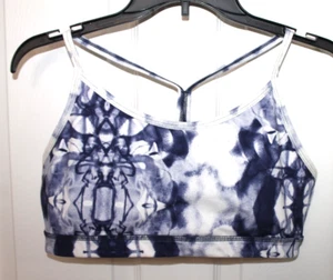 Reggiseno sportivo Lululemon donna 10 BLU TIE DYE Flow Y Nulu corsa attiva yoga - Foto 1 di 3