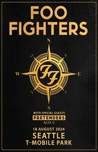 Poster concerto Foo Fighters 2024 Seattle WA 11 X 17 incorniciato - Foto 1 di 2