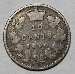 1890 H Canada Ten Cent 10c Better Date -5179- - Picture 1 of 2